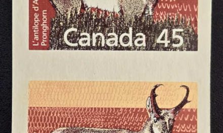 Canada #1172b VFNH 1990 45c Pronghorn Imperforate Pair