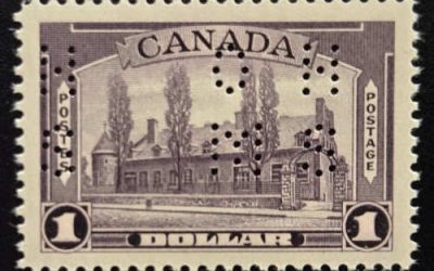 Canada #O9-245i VFNH 1938 4-hole Perf OHMS Aniline $1