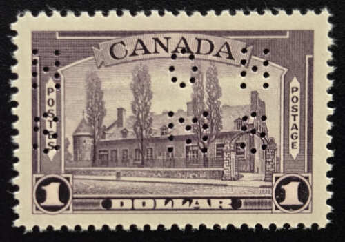 Canada #O9-245i VFNH 1938 4-hole Perf OHMS Aniline $1