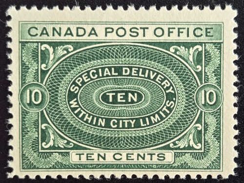 Canada #E1 F/VF Never Hinged 1898 10c Special Delivery