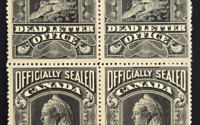 Cda #OX2 Fine NH 1907 QV Official Seal Blk, $4000 (4)