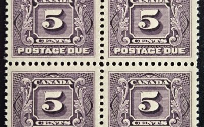 Canada #J4 VFNH 1906/28 Due Shade Block (4)