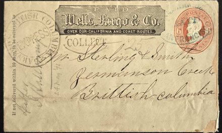 Barnard’s Express, Wells Fargo 24 May 1871 6c Collect 25c Cover