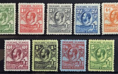 Falkland Islands #54/62 Fine+ Mint 1929/1931 George V (9)