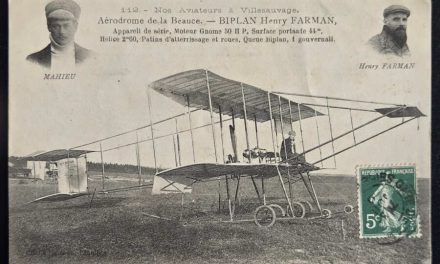 France #159 1910 5c Used Henri Farman Biplane Postcard