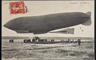 France #162 18 Sep 1907 10c Patrie Airship Used Postcard