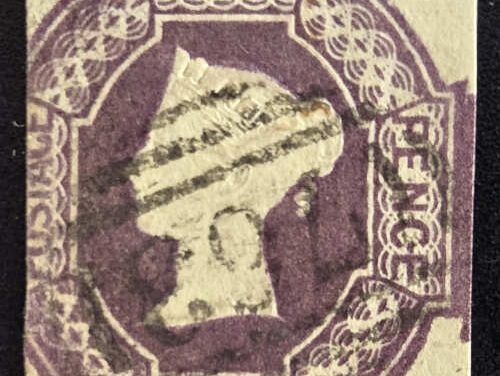 G.B. #7b Fine Used 1854 6d embossed Victoria shade US$4250