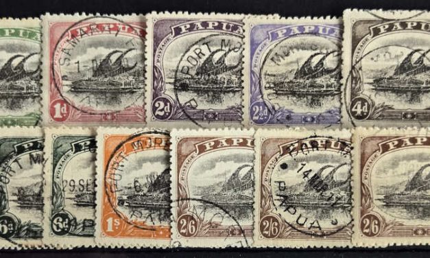 Papua #41-48a Fine+ mostly CDS Used 1910 Set (12)