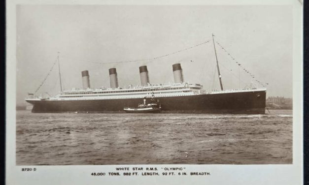 R.M.S. Olympic Unu Hunt & Co. White Star real photo Postcard