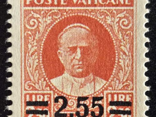 Vatican City #38 VFNH Pope Pius XI surcharge