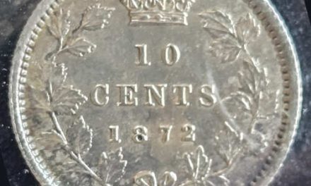Canada ICCS EF45 1872H QV Silver 10 Cents $1500