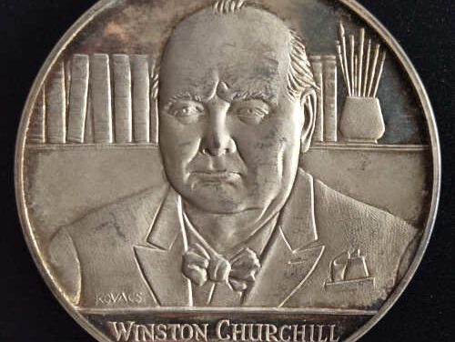 Churchill Proof Very Well Alone 82gm Spink Silver Medal