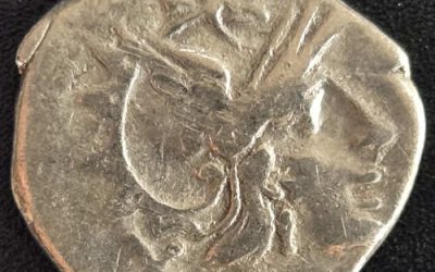 Roman Republic 211-210 BC anonymous 3.33gm Silver Denarius