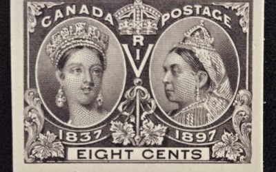 Canada #56P VF 1897 8c Jubilee Plate Proof, 1150 made