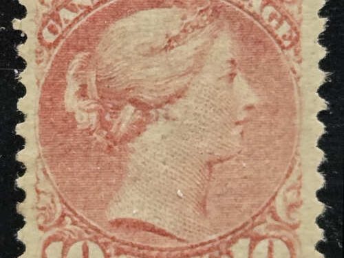 Canada #40 F/VF Mint 1877 10c Small Queen shade