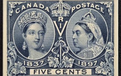 Canada #54P VF 1897 5c Jubilee Plate Proof, 1700 made
