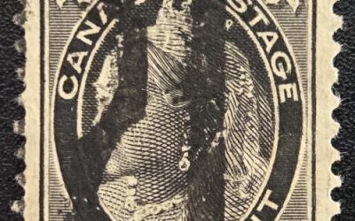Canada #V-66iV VF 1897 1/2c QV Leaf reentry Precancel