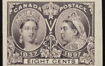 Copy of Canada #56P VF 1897 8c Jubilee Plate Proof, 1150 made