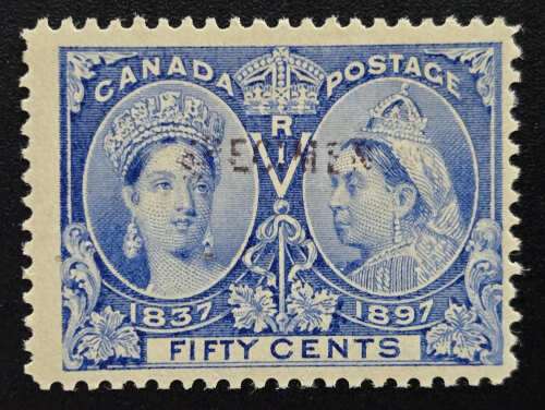 Canada #60S Fine Mint 1897 50c Jubilee Specimen