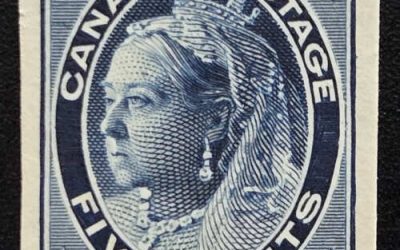 Canada #70P VF 1897 5c Victoria Maple Leaf Plate Proof