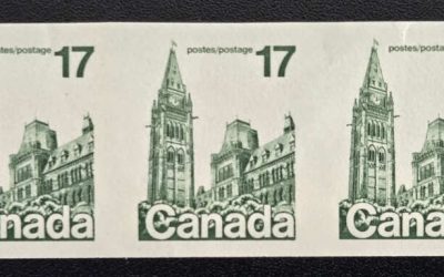Canada #806a VFNH 1979 17c positional Imperf Strip (3)