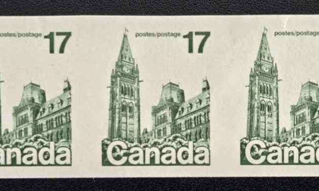 Canada #806a VFNH 1979 17c positional Imperf Strip (3)
