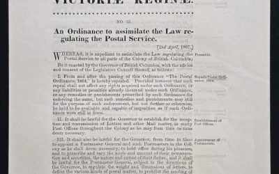 Victoria, B.C. 2 Apr 1867 3 sided Postal Service Proclamation