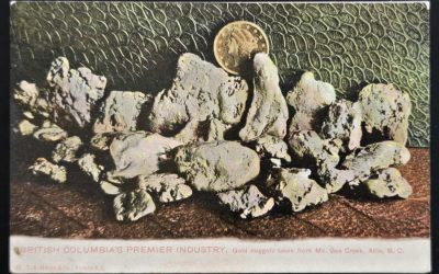 Atlin, B.C. Unu McGee Creek Gold Nugget Hibben colour Postcard