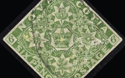 Nova Scotia #4 VF Used 1851 6d Diamond