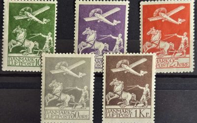 Denmark #C1-C5 Fine+ Mint HR 1925/29 Airmail Set (5)