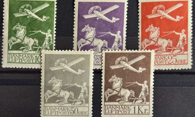 Denmark #C1-C5 Fine+ Mint HR 1925/29 Airmail Set (5)