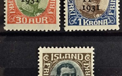 Iceland #C9-C11 Never Hinged 1931 Zeppelin Airmail Set (3)