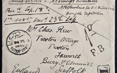 Sudan 4 Sep 1896 Dongola Expedition stampless Due Cover and Letter