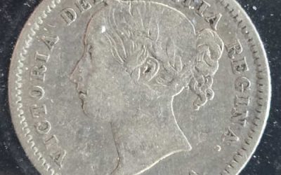 Canada ICCS VF20 1875H QV Silver 10 Cents