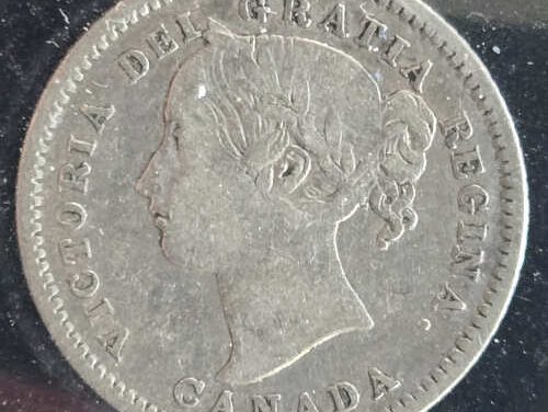 Canada ICCS VF20 1875H QV Silver 10 Cents