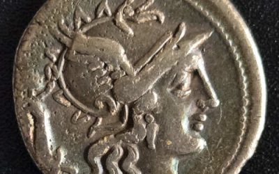 C. Tercentius Lucanus 147BC 3.65gm Silver Denarius w/ Roma