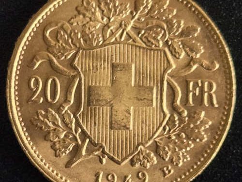 Switzerland BU 1949B Gold 20 Francs .1867os AGW