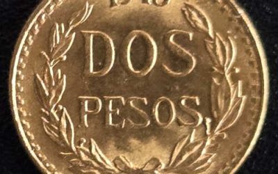 Mexico BU 1945 Gold 2 Pesos .0482oz AGW