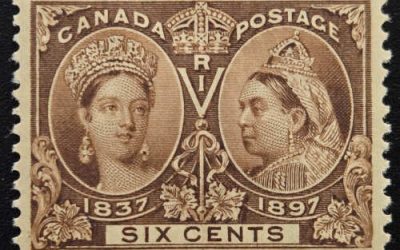 Canada #55 VF Mint HR 1897 6c Jubilee selected for centering