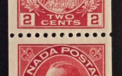 Canada #132ii VFNH 1915 2c Admiral Coil Pair