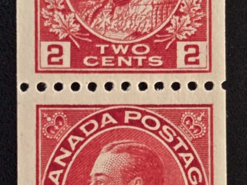 Canada #132ii VFNH 1915 2c Admiral Coil Pair