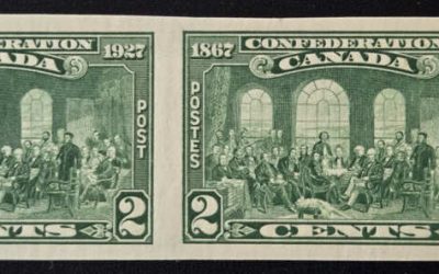 Canada #142a VFNH 1927 2c Imperforate Pair, 250 issued