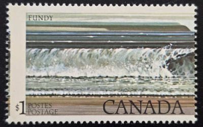 Canada #726 Never Hinged 1979 $1 Fundy Shifted Inscription