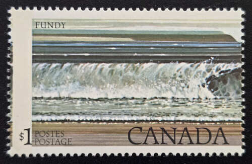Canada #726 Never Hinged 1979 $1 Fundy Shifted Inscription