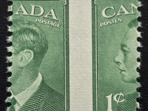 Canada #284 Mint 1949 1c George VI Dramatic Misperf