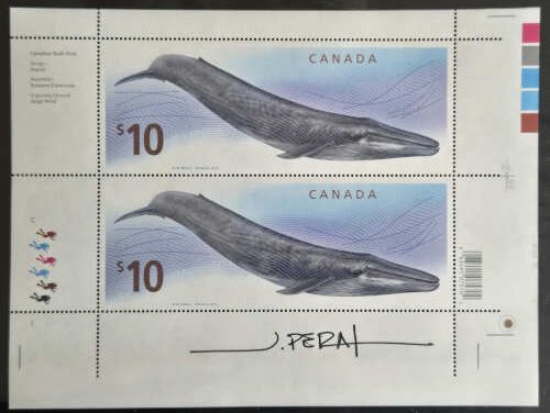 Canada #2405 VFNH 2010 $10 Jorge Peral artist-signed Block (2)