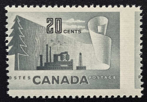 Canada #316 Never Hinged 1952 20c Forestry Misperf