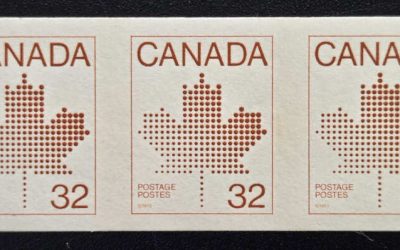 Canada #951a VFNH 1983 32c Imperf end strip of three