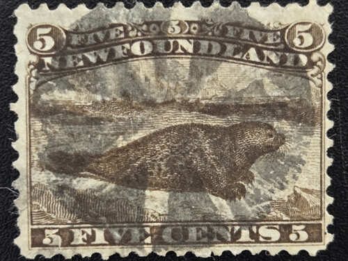 Newfoundland #25 Fine+ Used 1865/1894 5c Seal