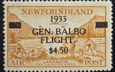 Newfoundland #C18 F/VF Mint 1933 $4.50 on 75c Balbo Airmail